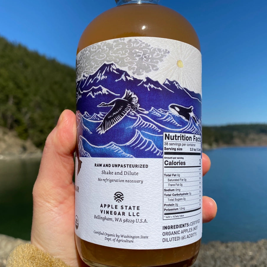 Organic Raw Apple State Vinegar (6% acidity)