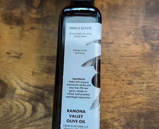 Garlic Olive Oil - Single Bottle 250ml - 2024 Harvest