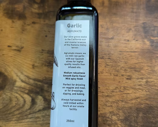 Garlic Olive Oil - Single Bottle 250ml - 2024 Harvest