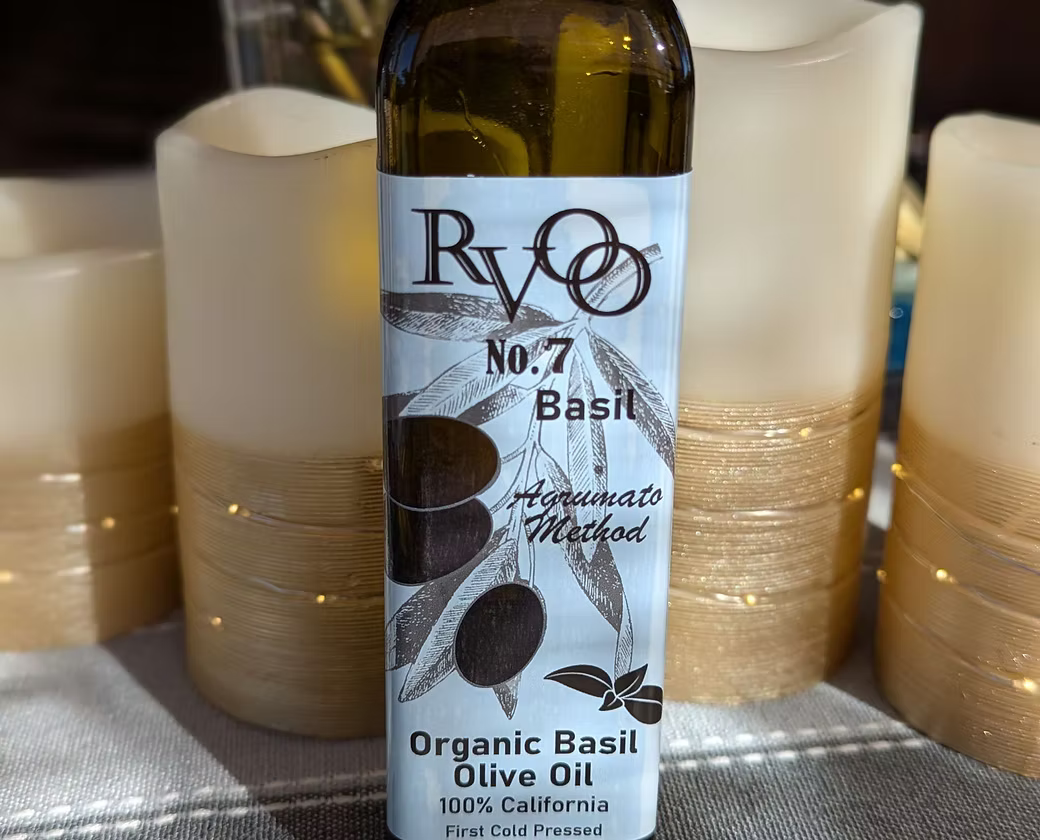 Organic Basil Olive Oil - Single Bottle 250ml - 2024 Harvest