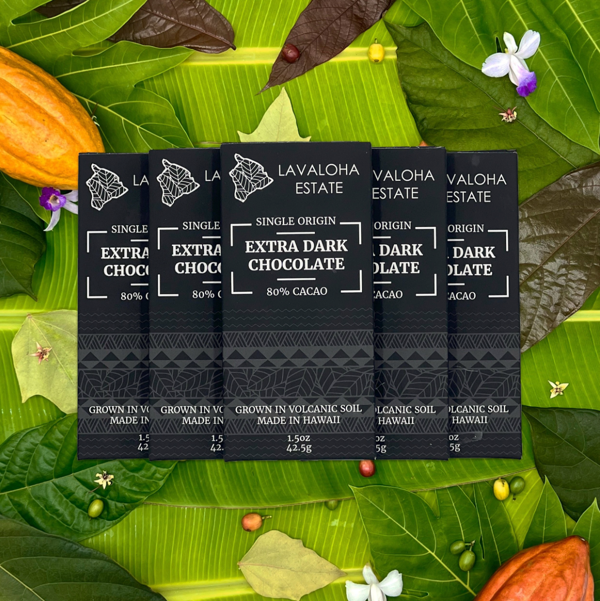 Single Origin 80% Extra Dark Chocolate Bar – Hawaii-Grown, Handcrafted Excellence (1.5oz)