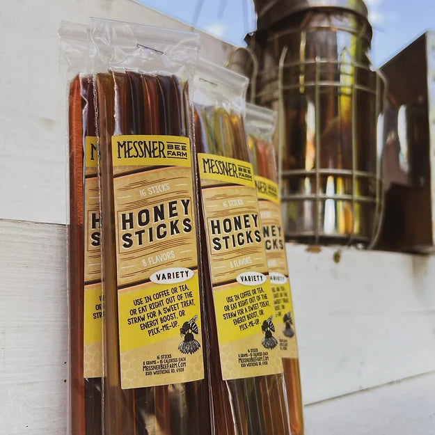 Pack de variété unique de bâtonnets de miel ! 2 de chaque - fleurs sauvages, caramel de grand-mère, pâte à brownie, mûre, bonbons à la pastèque, cannelle, tarte au citron !