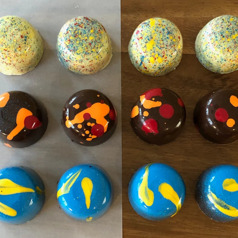 Bons Bons au Chocolat Artisan. Boîte de 6 pièces. Sans gluten.