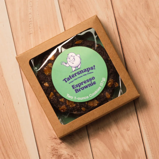 Tatersnaps! Espresso Brownie - Chocolatey and Coffee (2 per pack)