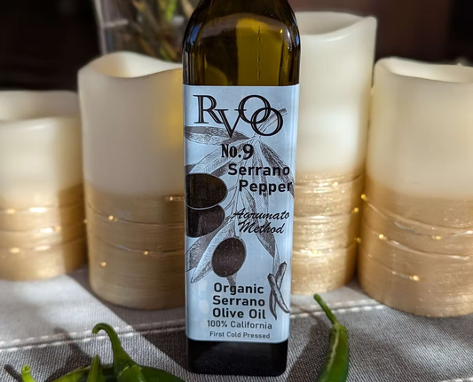Organic Serrano Pepper Olive Oil - Single Bottle 250ml - 2024 Harvest