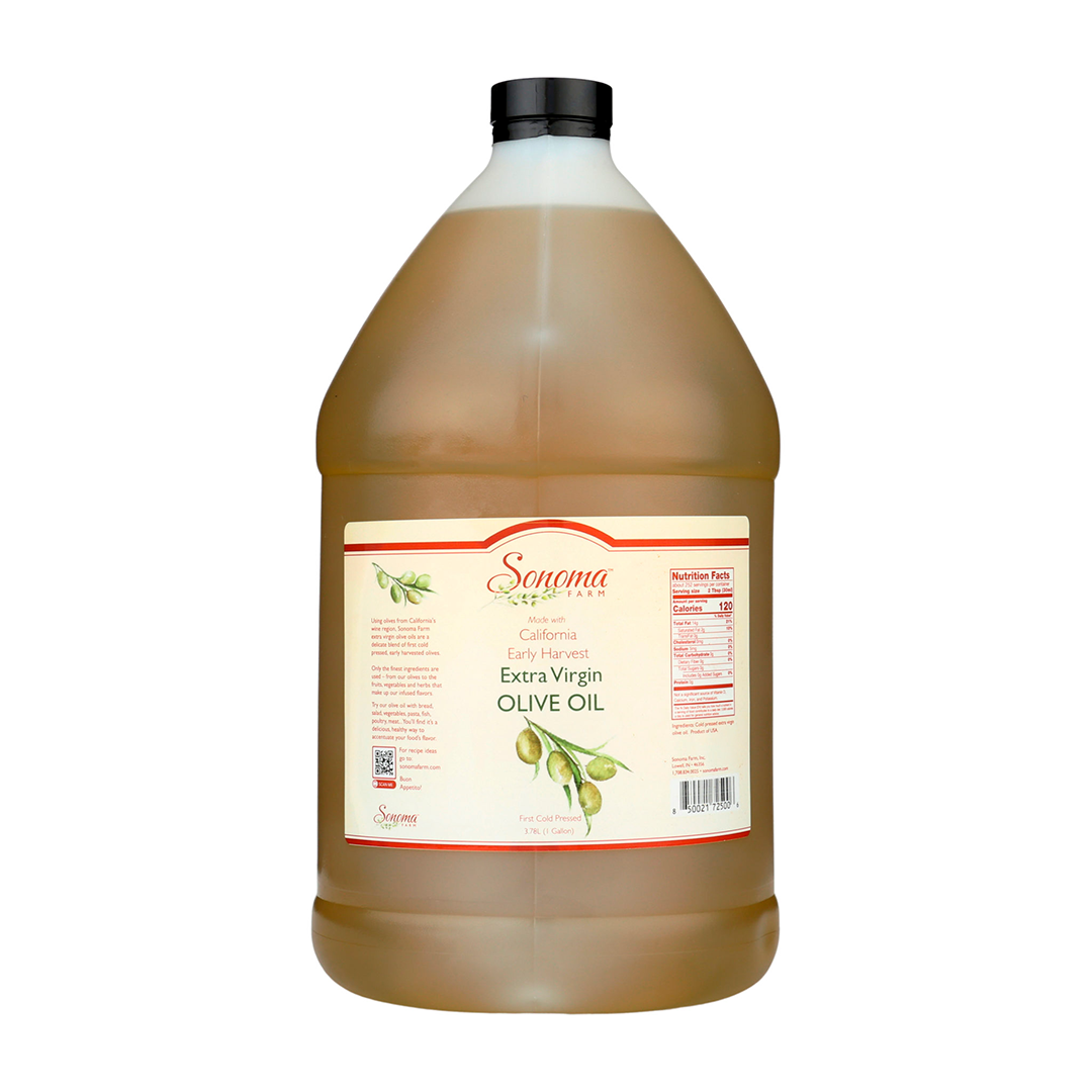 Extra Virgin Olive Oil | 2023 Crop | Cold Pressed | 1 Gallon / 3.8 Liters