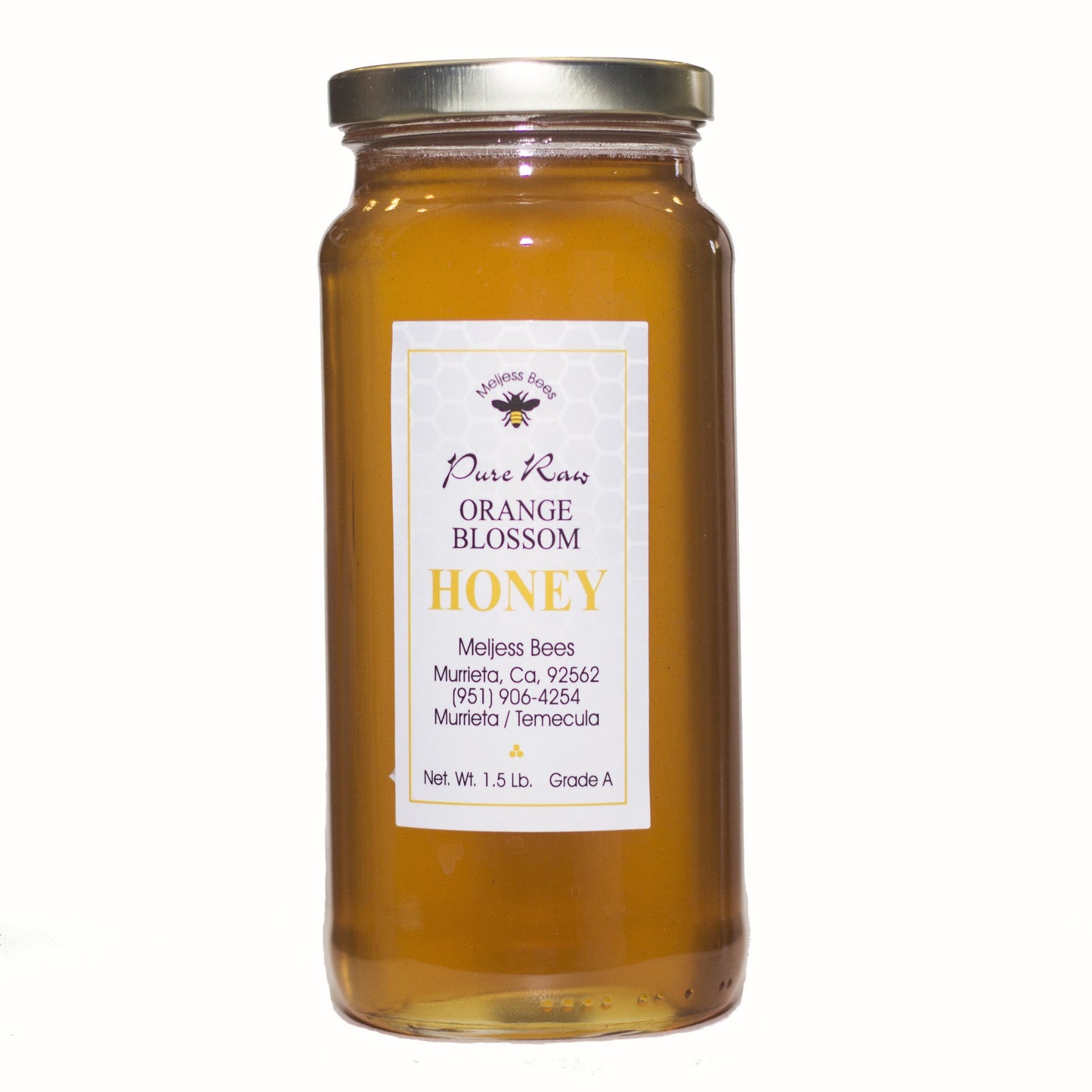 MELJESS BEES Orange Blossom Honey (1.5lbs)