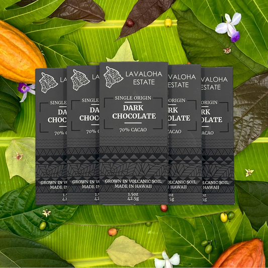 Single Origin 70% Extra Dark Chocolate Bar – Hawaii-Grown, Handcrafted Excellence (1.5oz)